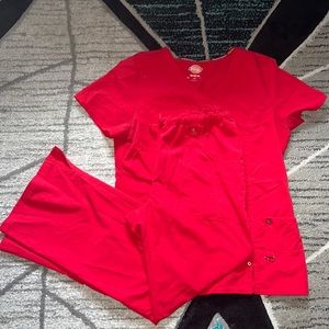 Red dickies ❤️ extreme stretch scrub set